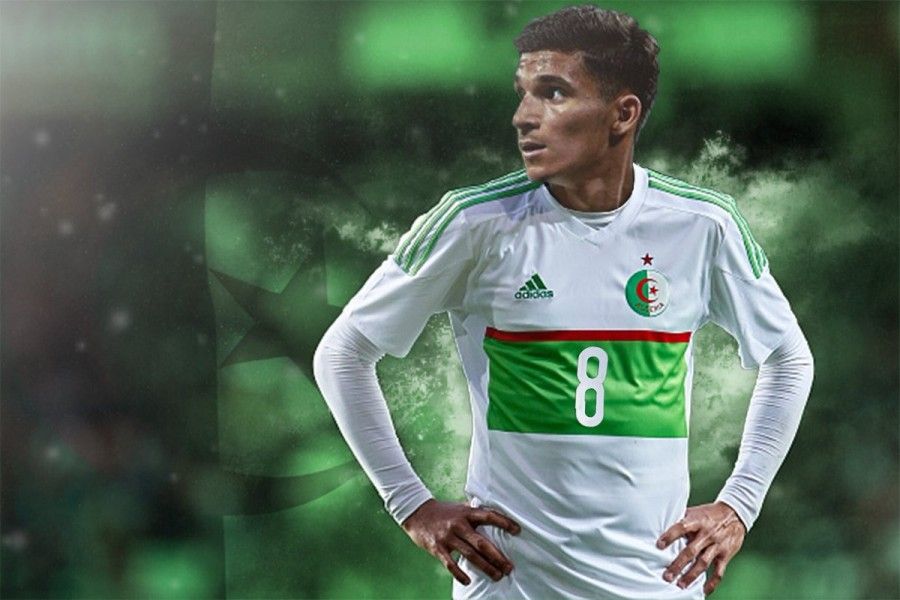 حسام عوار لاعب منتخب الجزائر